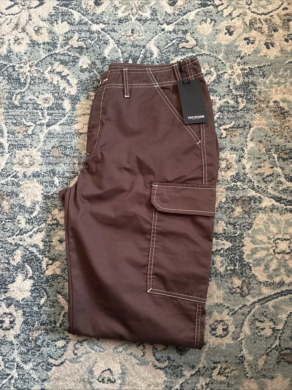 True Religion Men’s Brown Cargo Pants Size 34